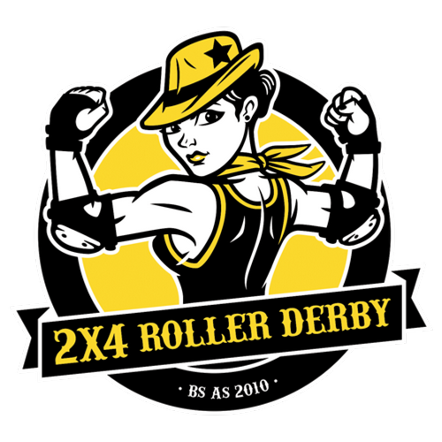 2x4 Roller Derby logo