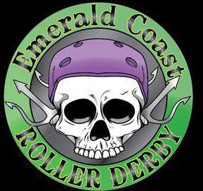 Emerald Coast Roller Derby logo
