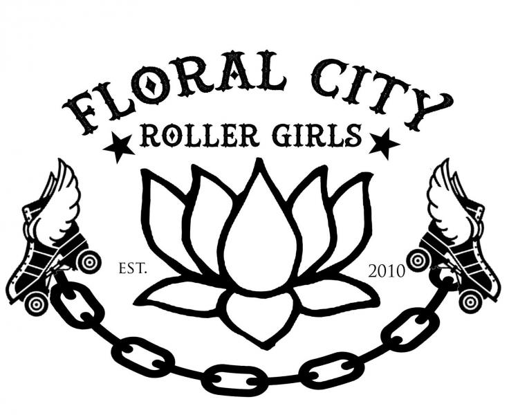 Floral City Roller Girls logo