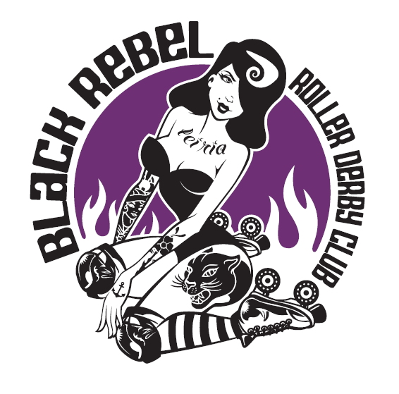Black Rebel Roller Derby Club Leiria logo