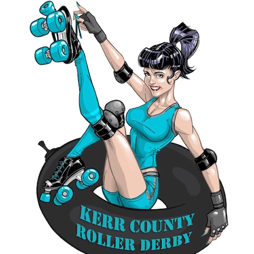 Kerr County Roller Derby logo