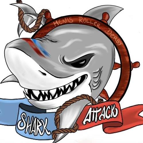 Shark Attack Roller Derby logo