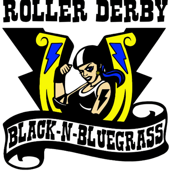 Black-n-Bluegrass Roller Derby logo
