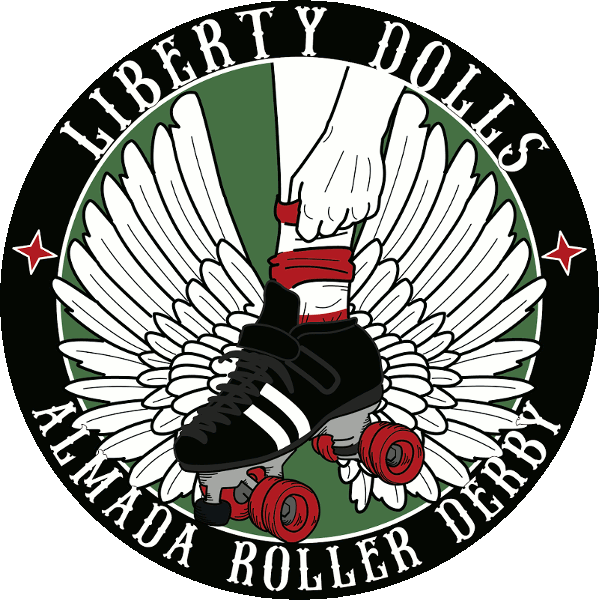 Liberty Dolls Almada Roller Derby logo