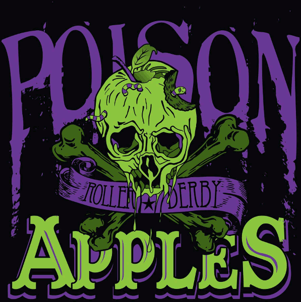 Poison Apples Roller Derby logo