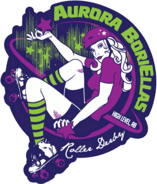 Aurora Boriellas Roller Derby logo
