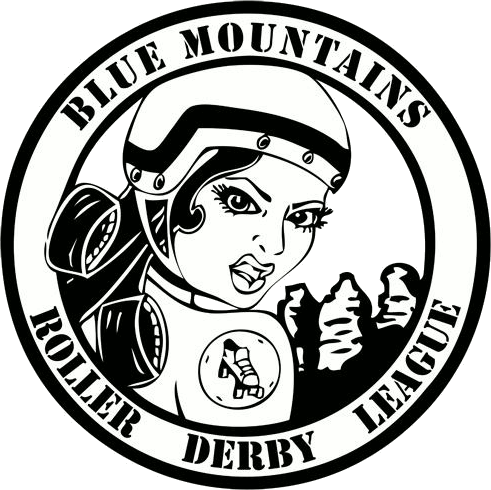 Blue Mountains Roller Derby League logo
