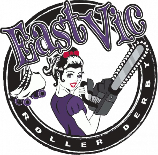 East Vic Roller Derby logo