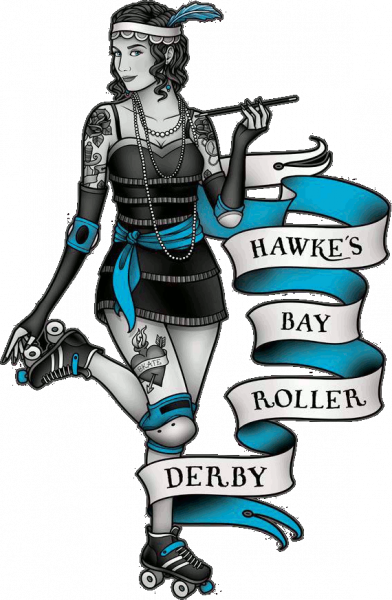 Hawkes Bay Roller Derby logo