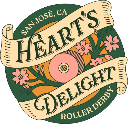 Heart's Delight Roller Derby logo