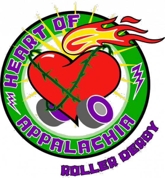 Heart of Appalachia Roller Derby logo