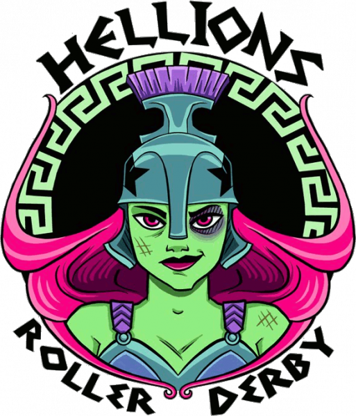 Hellions of Troy Roller Derby logo
