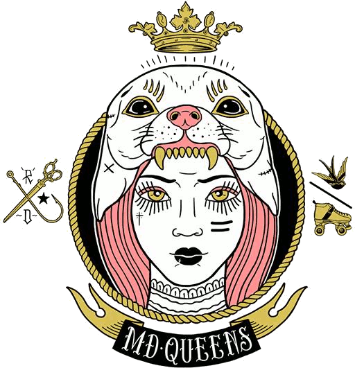 MDQueens Roller Derby logo