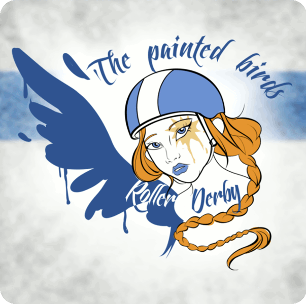 The Painted Birds Roller Derby logo