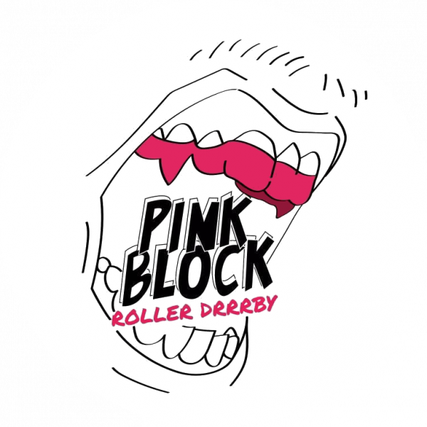 Pink Block Roller Derby logo