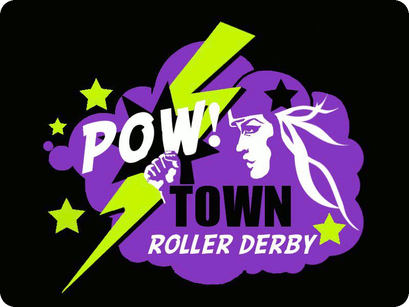 Pow! Town Roller Derby logo