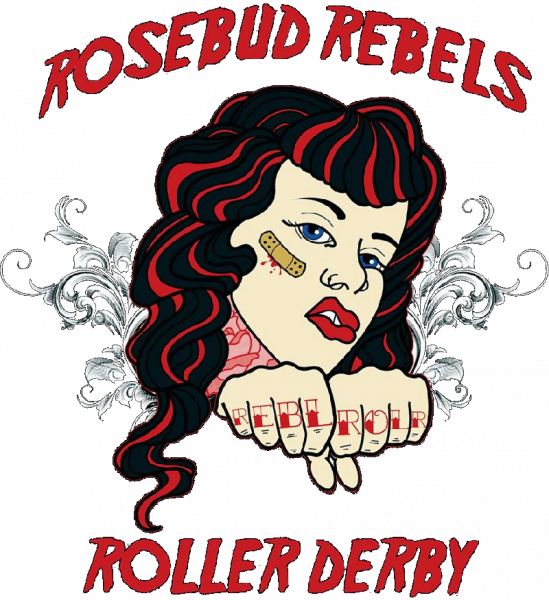 Rosebud Rebels Roller Derby logo