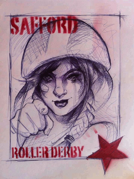 Safford Roller Derby logo