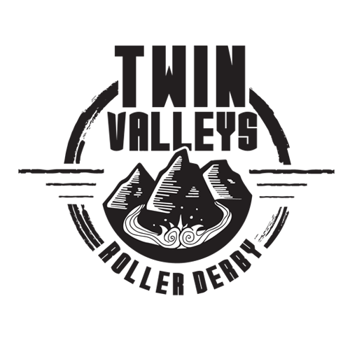 Twin Valleys Roller Derby logo