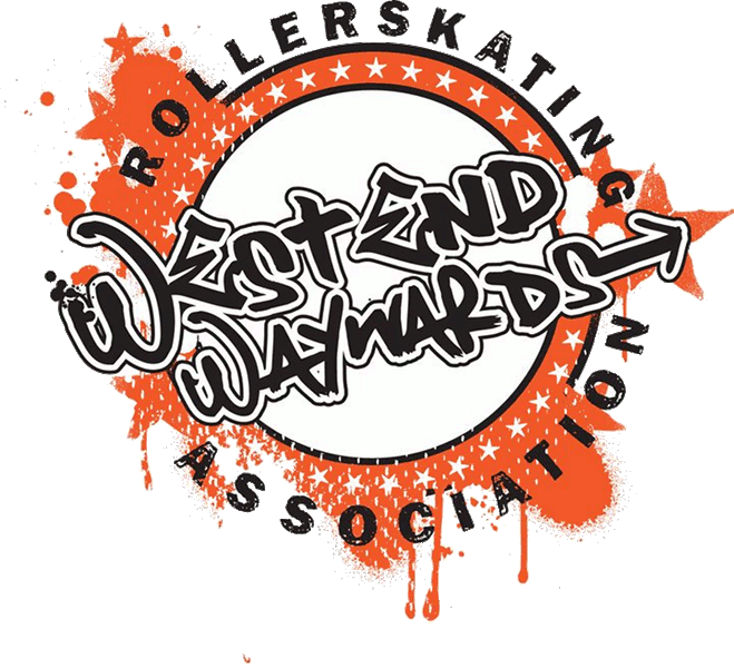 West End Wayward Rollerskating Association logo
