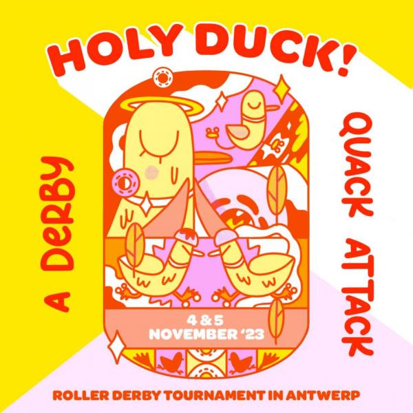Holy Duck! A Roller Derby Quack Attack 2023 logo