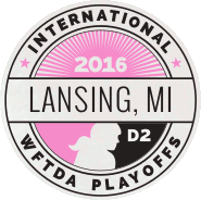 2016 WFTDA Division 2 Playoff 2 Lansing logo